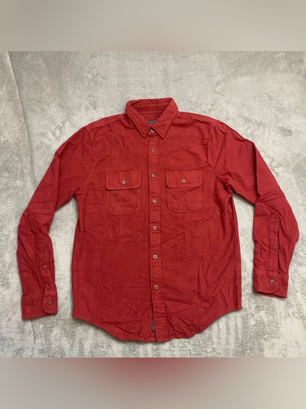 Abercrombie Fitch Thick Flannel Shirt Men Medium Red Button Up Grunge